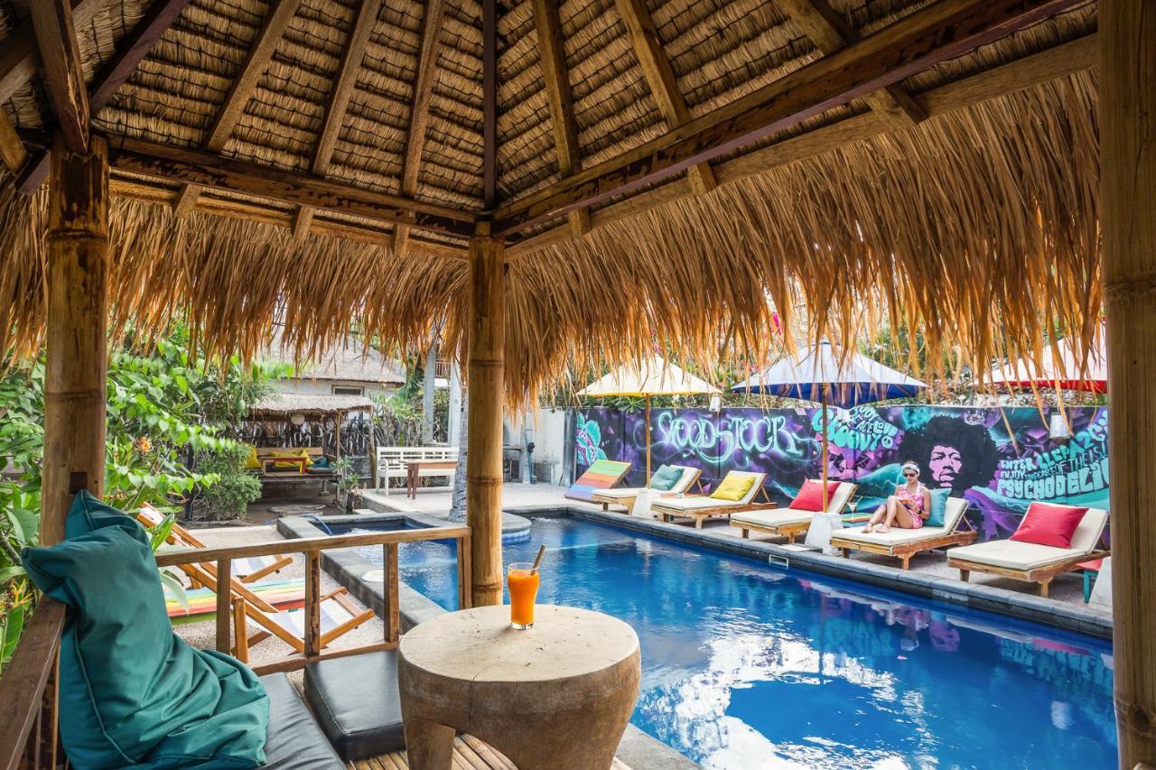 Woodstock Gili - Garden And Bungalows Hotel Gili Trawangan Eksteriør billede